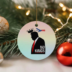 No Kings Ceramic Ornament Funny Resist Meme TS10 1pc Pastel Print Your Wear