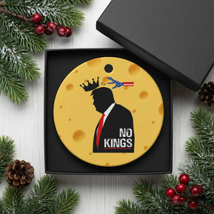 No Kings Ceramic Ornament Funny Resist Meme TS10 1pc Yellow Cheese Print Your Wear