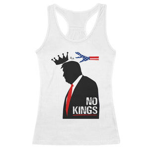 No Kings Racerback Tank Top Funny Resist Meme TS10 White Print Your Wear