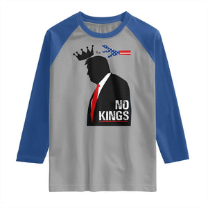 No Kings Raglan Shirt Funny Resist Meme TS10 Sport Gray Royal Print Your Wear