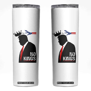 No Kings Skinny Tumbler Funny Resist Meme TS10 White Print Your Wear