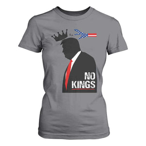 No Kings T Shirt For Women Funny Resist Meme TS10 Charcoal Print Your Wear