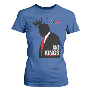 No Kings T Shirt For Women Funny Resist Meme TS10 Royal Blue Print Your Wear