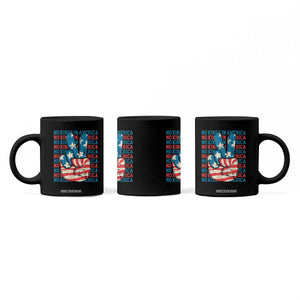 No Kings In America Coffee Mug USA Flag Peace Sign Hand 4th of July Patriotic TS10 Print Your Wear