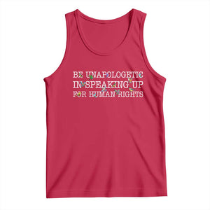 Unapologetic Speaking For Human Rights Tank Top Positive Message Protest Bird Diversity TS10 Red Print Your Wear