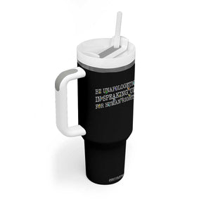 Unapologetic Speaking For Human Rights Tumbler With Handle Positive Message Protest Bird Diversity TS10 Print Your Wear