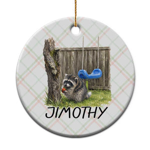 Jimothy Raccoon Ceramic Ornament Cute Seattle Trash Panda Viral Meme