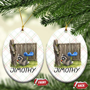 Jimothy Raccoon Ceramic Ornament Cute Seattle Trash Panda Viral Meme
