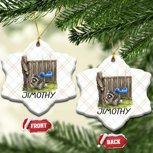 Jimothy Raccoon Ceramic Ornament Cute Seattle Trash Panda Viral Meme