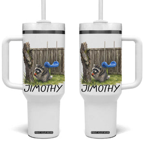 Jimothy Raccoon Tumbler With Handle Cute Seattle Trash Panda Viral Meme