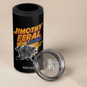Vintage Jimothy Raccoon 4 in 1 Can Cooler Tumbler Feral Legend Seattle WA Trash Panda Meme