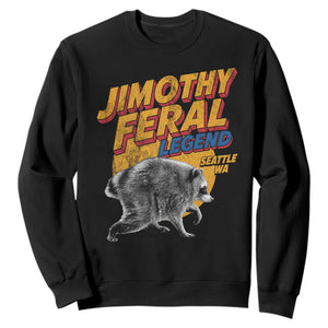 Vintage Jimothy Raccoon Sweatshirt Feral Legend Seattle WA Trash Panda Meme