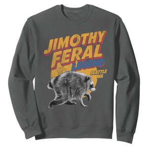 Vintage Jimothy Raccoon Sweatshirt Feral Legend Seattle WA Trash Panda Meme