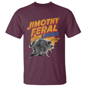 Vintage Jimothy Raccoon T Shirt Feral Legend Seattle WA Trash Panda Meme