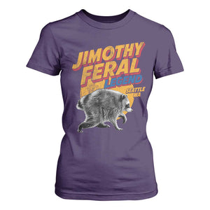 Vintage Jimothy Raccoon T Shirt For Women Feral Legend Seattle WA Trash Panda Meme