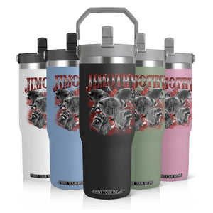 Jimothy Raccoon Flip Straw Tumbler Vintage 90s Bootleg Rap Style Funny Meme