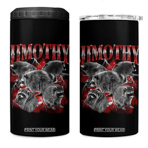 Jimothy Raccoon 4 in 1 Can Cooler Tumbler Vintage 90s Bootleg Rap Style Funny Meme