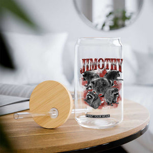 Jimothy Raccoon Glass Can Vintage 90s Bootleg Rap Style Funny Meme