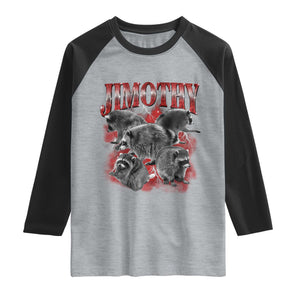 Jimothy Raccoon Raglan Shirt Vintage 90s Bootleg Rap Style Funny Meme