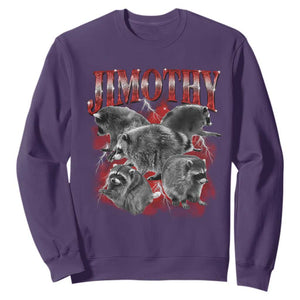 Jimothy Raccoon Sweatshirt Vintage 90s Bootleg Rap Style Funny Meme