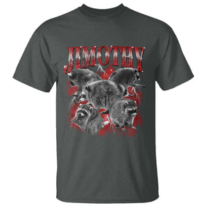 Jimothy Raccoon T Shirt Vintage 90s Bootleg Rap Style Funny Meme