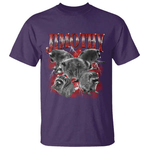 Jimothy Raccoon T Shirt Vintage 90s Bootleg Rap Style Funny Meme