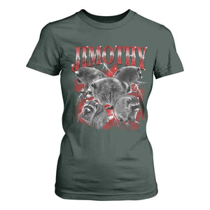 Jimothy Raccoon T Shirt For Women Vintage 90s Bootleg Rap Style Funny Meme