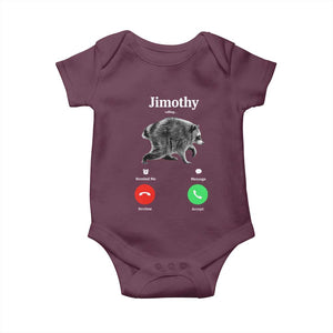 Jimothy Calling Phone Call Seattle Raccoon Baby Onesie