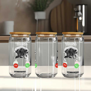 Jimothy Calling Phone Call Seattle Raccoon Glass Can