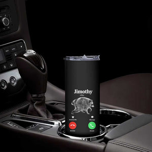 Jimothy Calling Phone Call Seattle Raccoon Skinny Tumbler