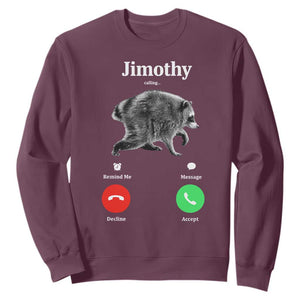 Jimothy Calling Phone Call Seattle Raccoon Sweatshirt