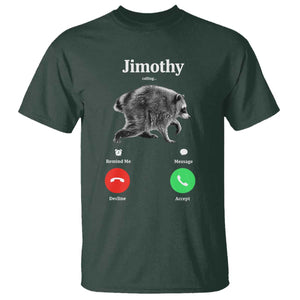 Jimothy Calling Phone Call Seattle Raccoon T Shirt
