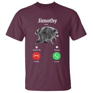 Jimothy Calling Phone Call Seattle Raccoon T Shirt