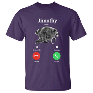 Jimothy Calling Phone Call Seattle Raccoon T Shirt