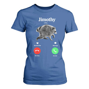 Jimothy Calling Phone Call Seattle Raccoon T Shirt For Women