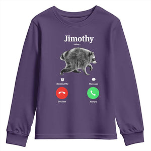 Jimothy Calling Phone Call Seattle Raccoon Youth Sweatshirt