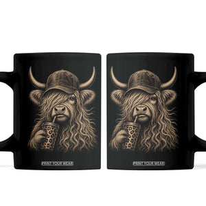 Highland Cow Funny Cute Coffee Lover Graphic Coffee Mug
