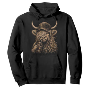 Highland Cow Funny Cute Coffee Lover Graphic Hoodie