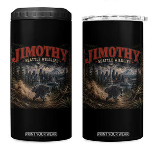 Vintage Jimothy Seattle Wildlife Raccoon Meme 4 in 1 Can Cooler Tumbler