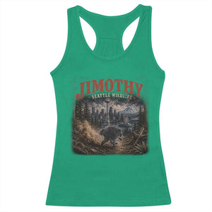 Vintage Jimothy Seattle Wildlife Raccoon Meme Racerback Tank Top