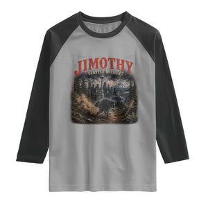 Vintage Jimothy Seattle Wildlife Raccoon Meme Raglan Shirt