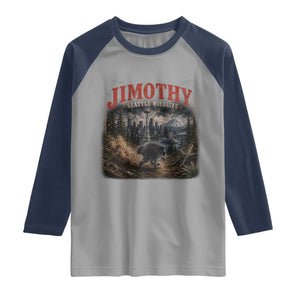 Vintage Jimothy Seattle Wildlife Raccoon Meme Raglan Shirt