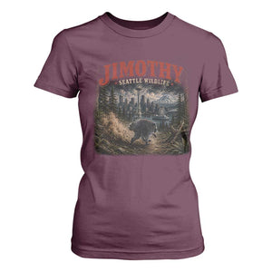 Vintage Jimothy Seattle Wildlife Raccoon Meme T Shirt For Women