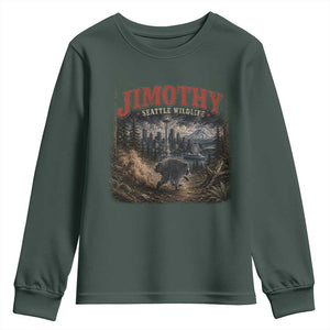 Vintage Jimothy Seattle Wildlife Raccoon Meme Youth Sweatshirt