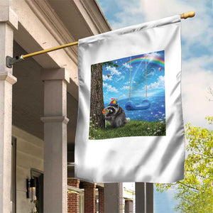 Jimothy Raccoon Dreamcore Garden Flag Seattle Trash Panda Gen Z Humor Rainbow Aesthetic
