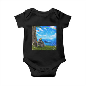 Jimothy Raccoon Dreamcore Baby Onesie Seattle Trash Panda Gen Z Humor Rainbow Aesthetic
