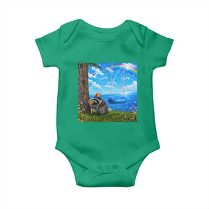 Jimothy Raccoon Dreamcore Baby Onesie Seattle Trash Panda Gen Z Humor Rainbow Aesthetic