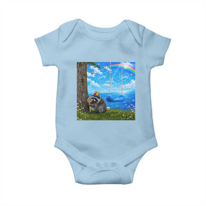 Jimothy Raccoon Dreamcore Baby Onesie Seattle Trash Panda Gen Z Humor Rainbow Aesthetic
