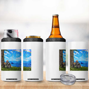 Jimothy Raccoon Dreamcore 4 in 1 Can Cooler Tumbler Seattle Trash Panda Gen Z Humor Rainbow Aesthetic