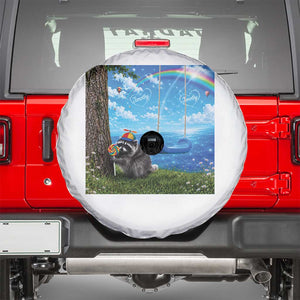 Jimothy Raccoon Dreamcore Spare Tire Cover Seattle Trash Panda Gen Z Humor Rainbow Aesthetic